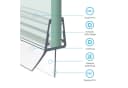 MEYKOERS Duschdichtung Ersatzdichtung 80 cm Transparent PVC Bild 3