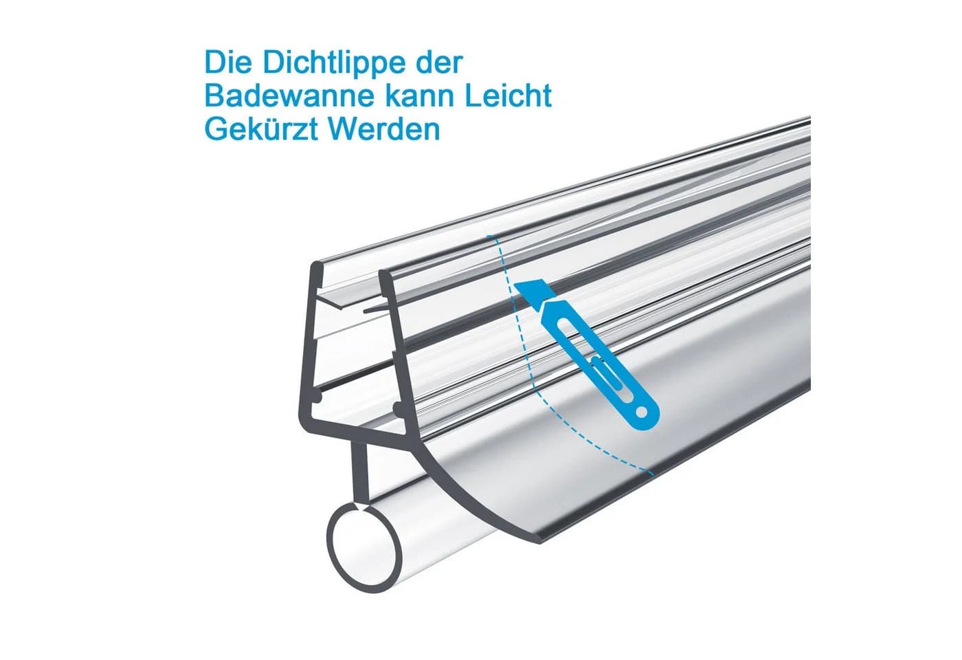 MEYKOERS Duschdichtung Ersatzdichtung Wasserabweiser Transparent - Bild 4