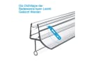 MEYKOERS Duschdichtung Ersatzdichtung Wasserabweiser Duschdichtung für 4-6 mm Glas, L: 80 cm Bild 3