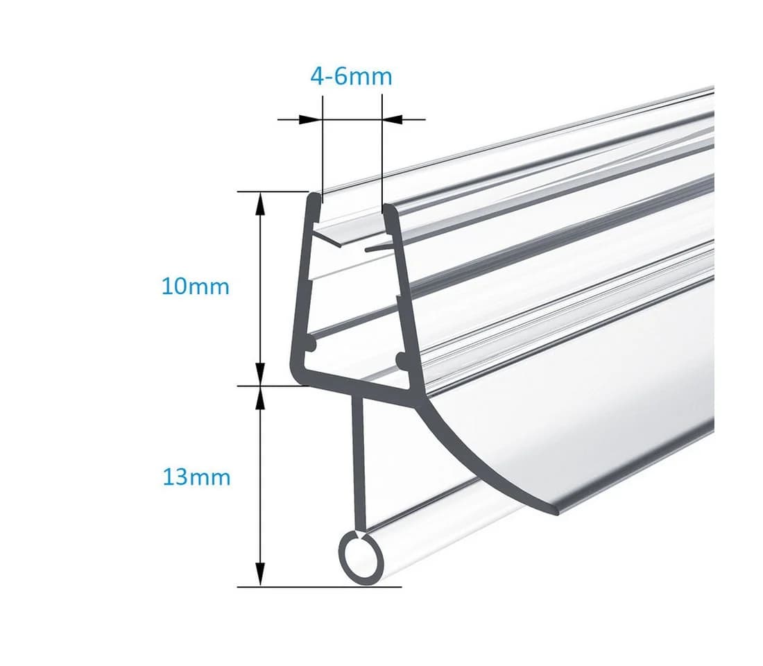 MEYKOERS Duschdichtung Ersatzdichtung Wasserabweiser Duschdichtung für 4-6 mm Glas, L: 80 cm - Bild 4