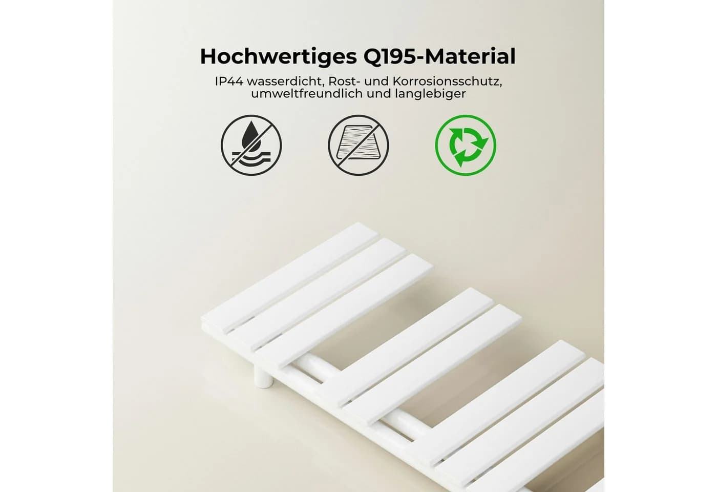 MEYKOERS Elektro Handtuchtrockner mit Thermostat Weiß - Bild 5