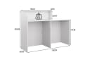 SVEYLXA Empfangstheke 133cm Moderner Schreibtisch für Lobby & Büro Bild 4