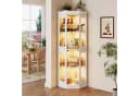 SVEYLXA Eckvitrine Beleuchtete LED Ecken-Vitrine mit Glastüren Bild 2