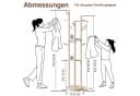 AQIMUELE Garderobenständer drehbar Weiß Massivholz Bild 1