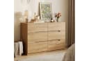 SVEYLXA Kommode 6 Schubladen Holzoptik Beige Modern Bild 3