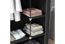 MC Star Stoffschrank 6 Fächer Vliesoptik Faltgarderobe Schwarz Bild 3