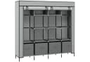 MC Star Kleiderschrank mit Kleiderstange 10 Fächer 4 Schubladen grau Bild 2