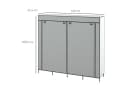 MC Star Kleiderschrank mit Kleiderstange 10 Fächer 4 Schubladen grau Bild 3