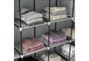 MC Star Kleiderschrank mit Kleiderstange 10 Fächer 4 Schubladen grau Bild 5