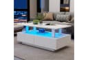 MC Star LED-Couchtisch Acryl Weiß mit Stauraum Bild 1