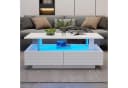MC Star LED-Couchtisch Acryl Weiß mit Stauraum Bild 3
