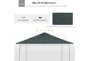 MC Star Pavillon-Ersatzdach 3x3m Grau UV-Schutz Bild 4