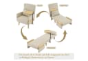 i@home Loungesessel Beige 3-in-1 Klappsessel mit Schlaffunktion Bild 4