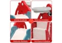 Clanmacy 4-in-1 Kinderrutsche mit Basketballkorb Rot Bild 4