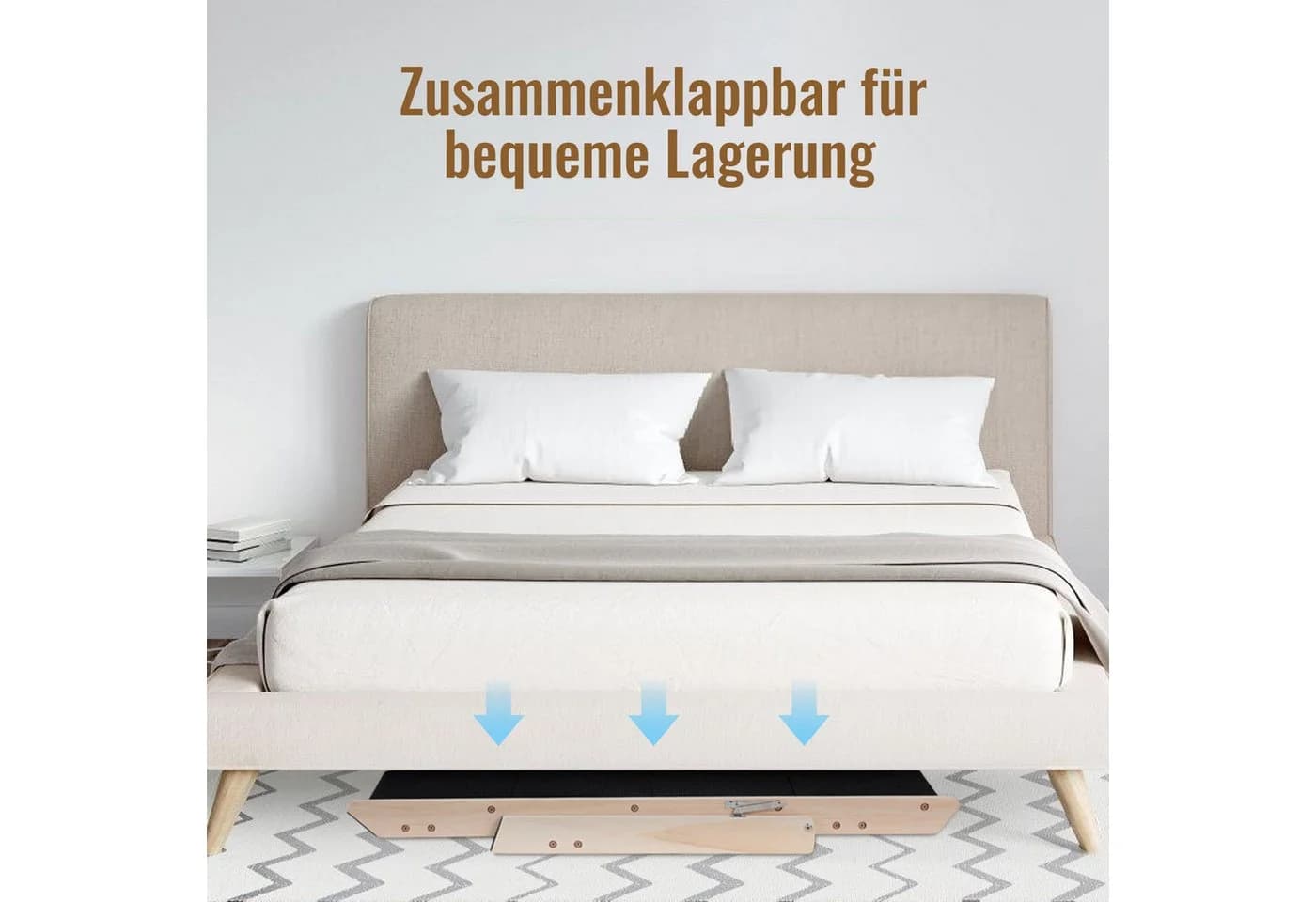 Clanmacy Hunderampe Faltbar aus Holz Naturholz Anti-Rutsch Bis 80kg - Bild 5