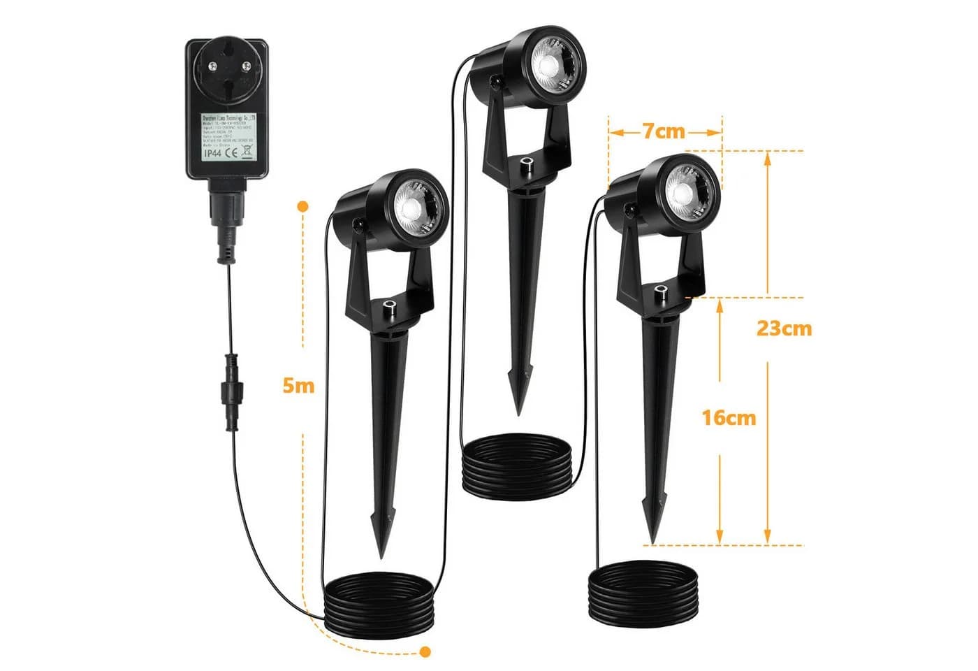 Clanmacy LED Gartenstrahler 6er Set IP65 Wasserdicht Warmweiß