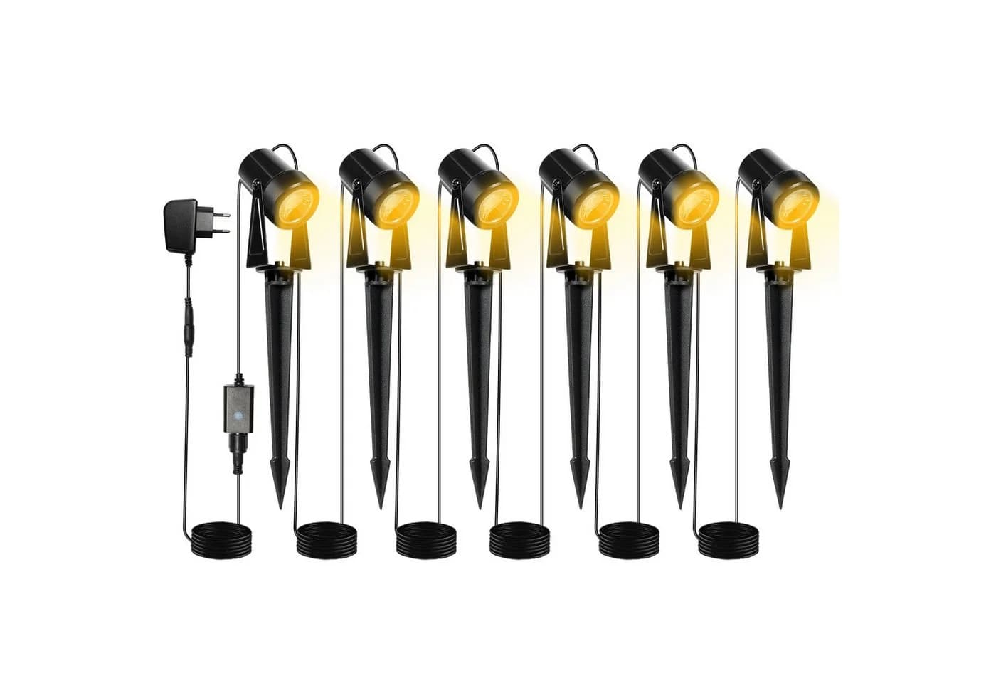 Clanmacy LED Gartenstrahler 6er Set IP65 Wasserdicht Warmweiß - Bild 2