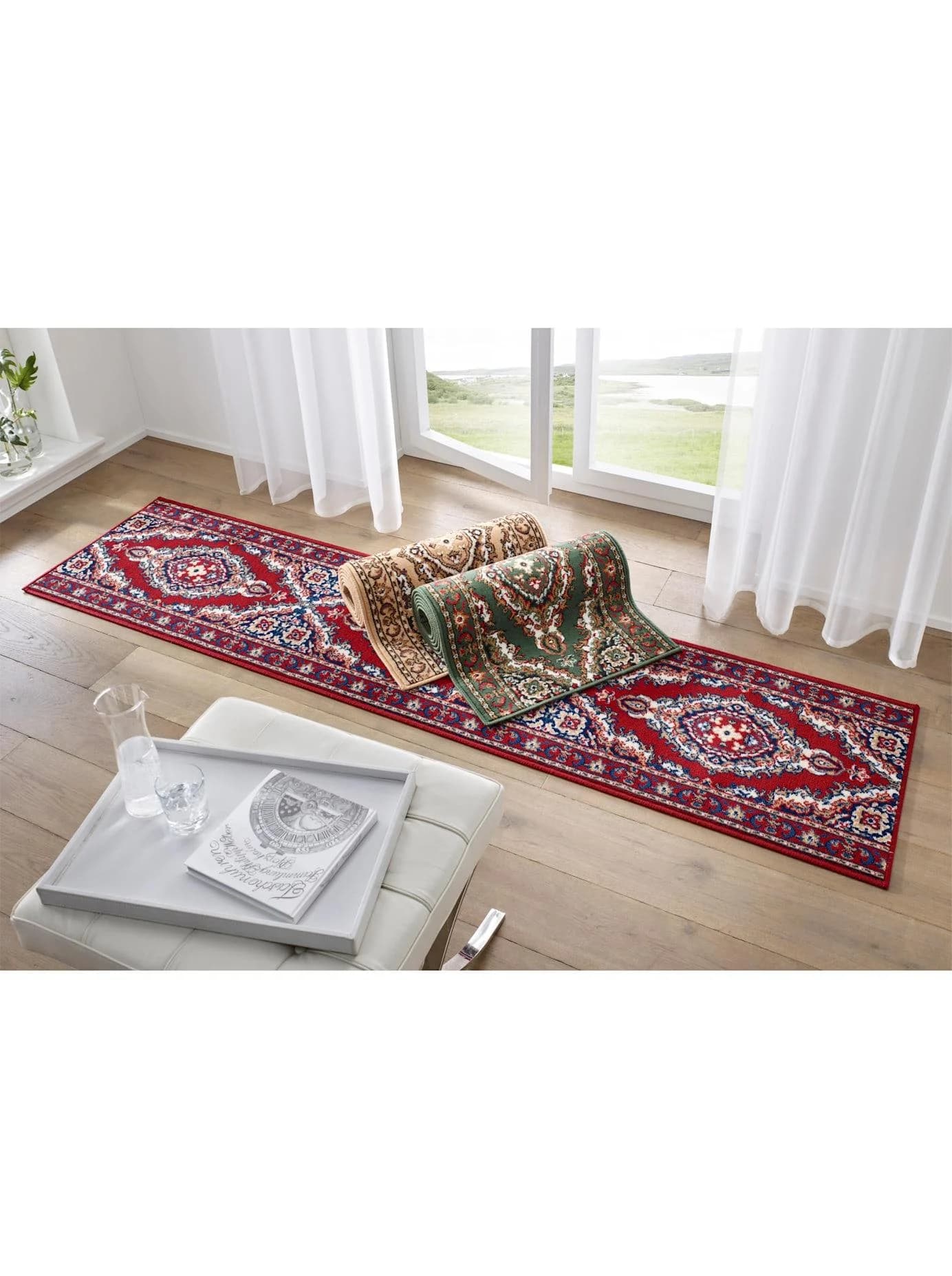 Baur Teppich Grün Ornamentdessin Kurzflor 200x300 cm