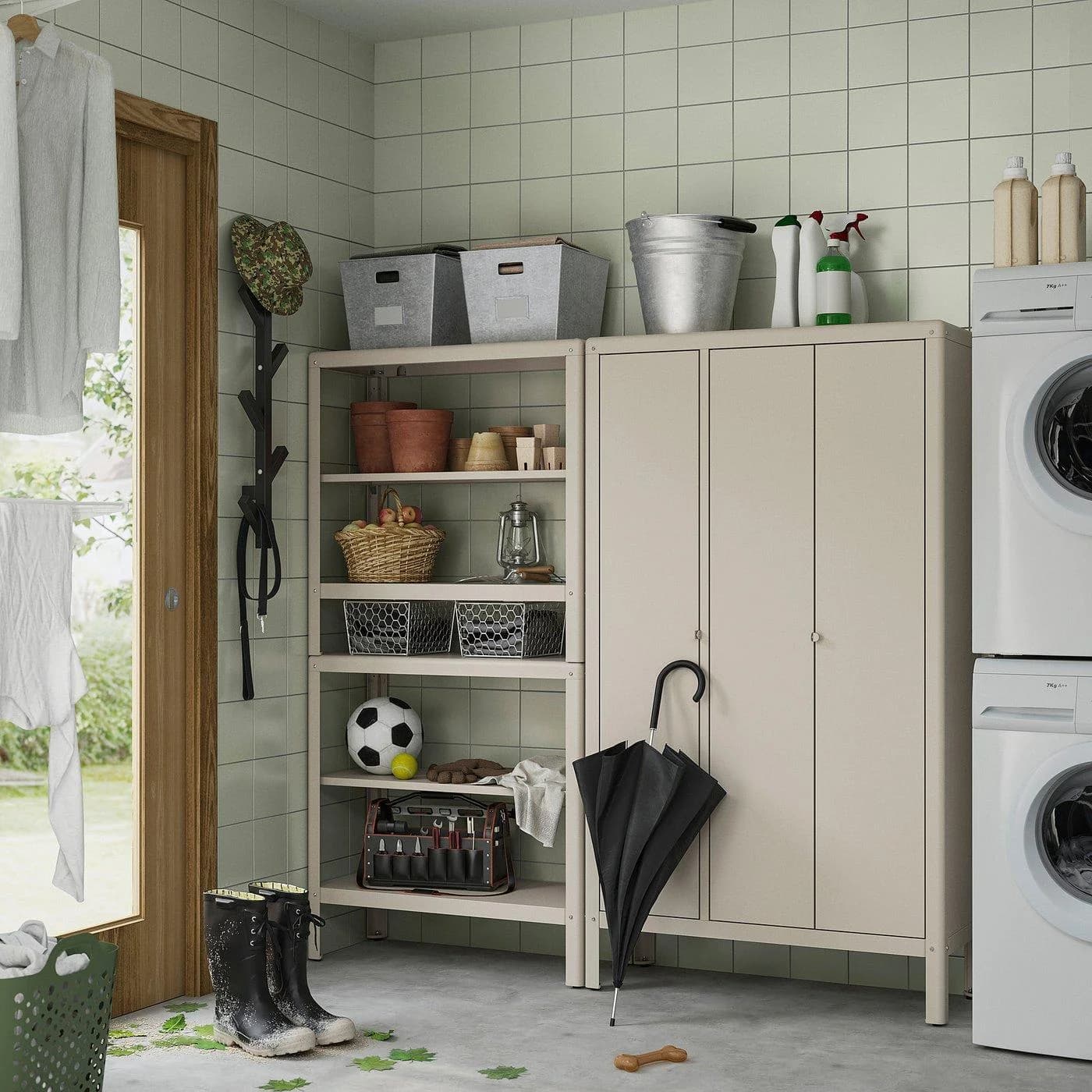 IKEA KOLBJÖRN Regal mit Schrank Beige