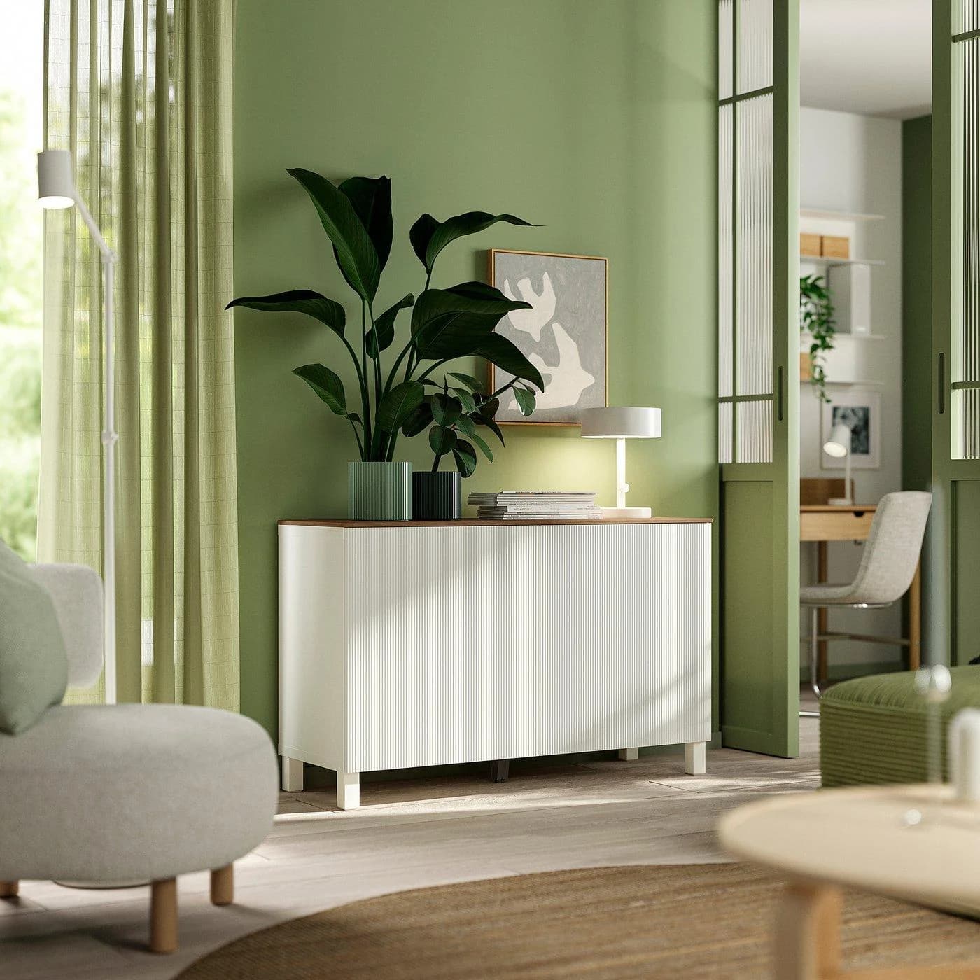 IKEA BESTÅ Aufbewahrung mit Türen Weiß Sideboard