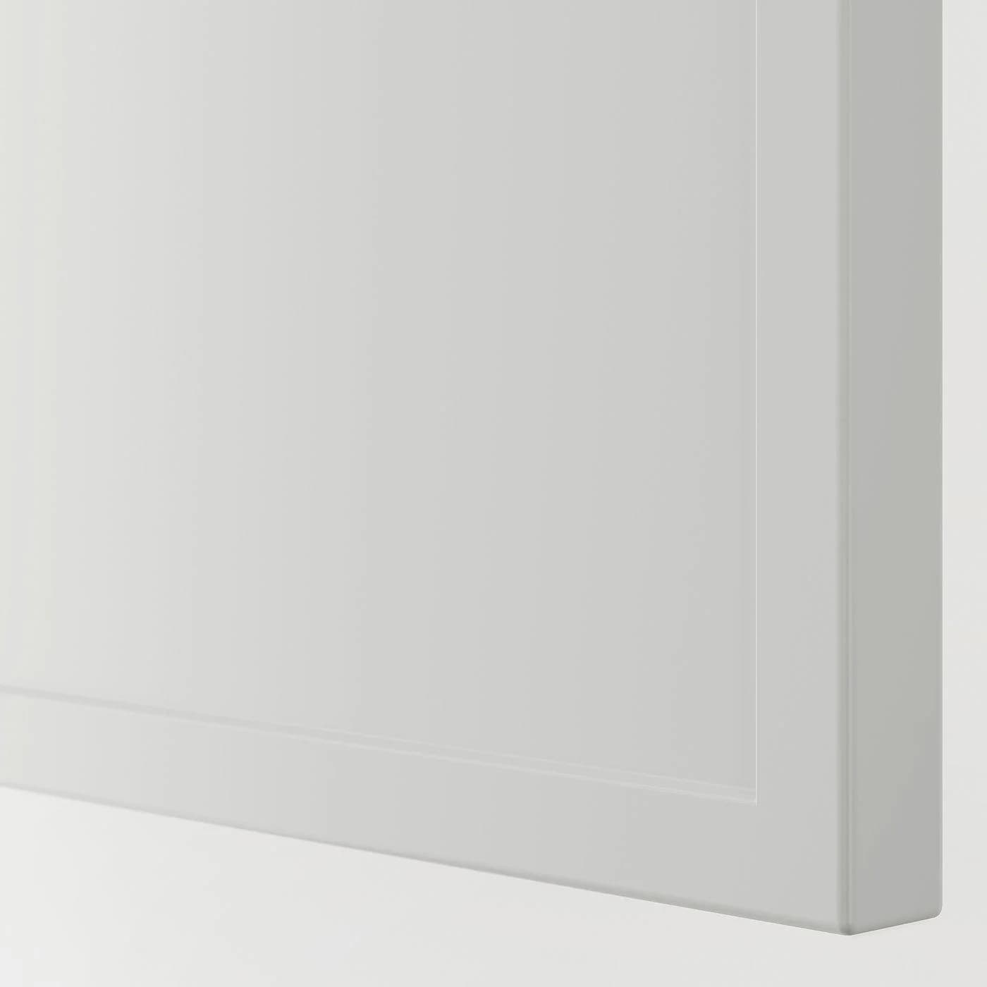 IKEA METOD Hochschrank für Kühl-/Gefrierschrank ASPUDDEN Hellgrau/Weiß
