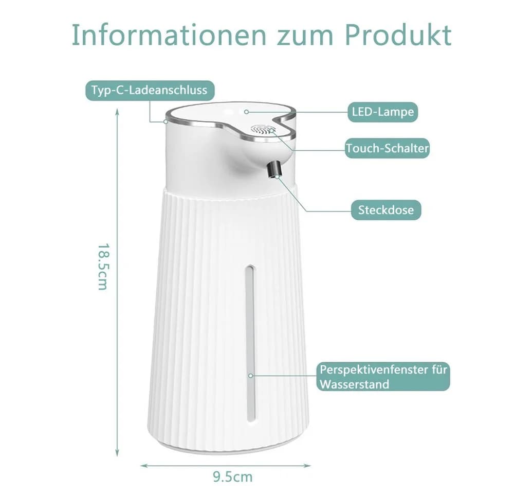TUWENA Seifenspender Automatisch 400ml Wandmontage Elektrisch