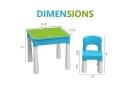 TUWENA Kindertisch 5-in-1 mit 128 Bausteinen und Stuhl Bild 5