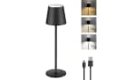 TUWENA LED Nachttischlampe Dimmbar Schwarz Metall USB-C Bild 2