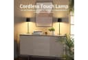 TUWENA LED Nachttischlampe Dimmbar Schwarz Metall USB-C Bild 3