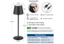 TUWENA LED Nachttischlampe Dimmbar Schwarz Metall USB-C Bild 5