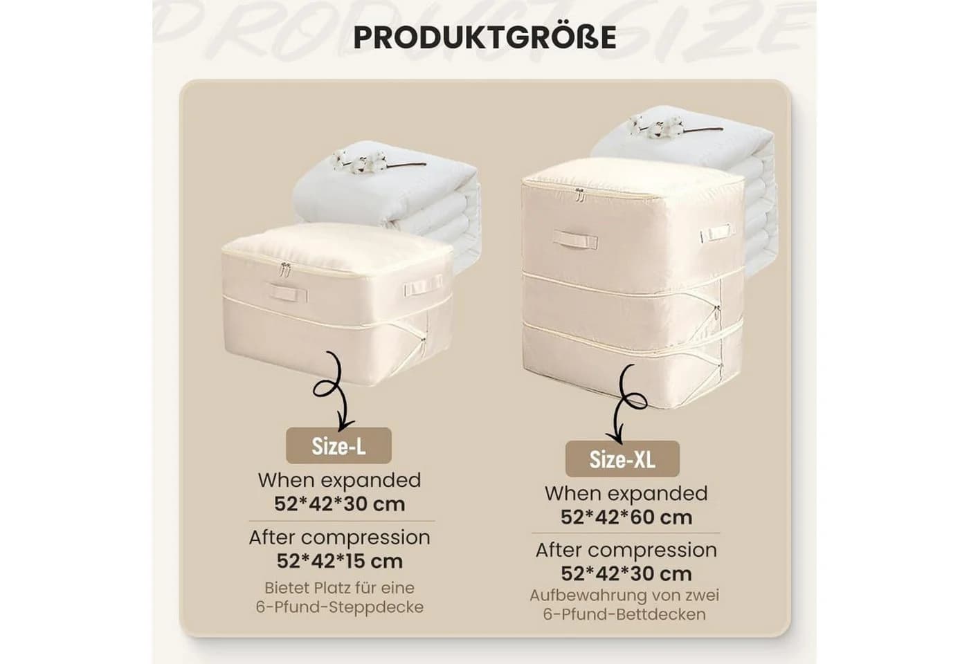 TUWENA Unterbettkommode Selbst komprimierender Organizer Blau - Bild 3