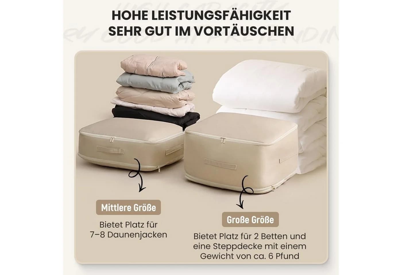 TUWENA Unterbettkommode Selbst komprimierender Organizer Blau - Bild 4