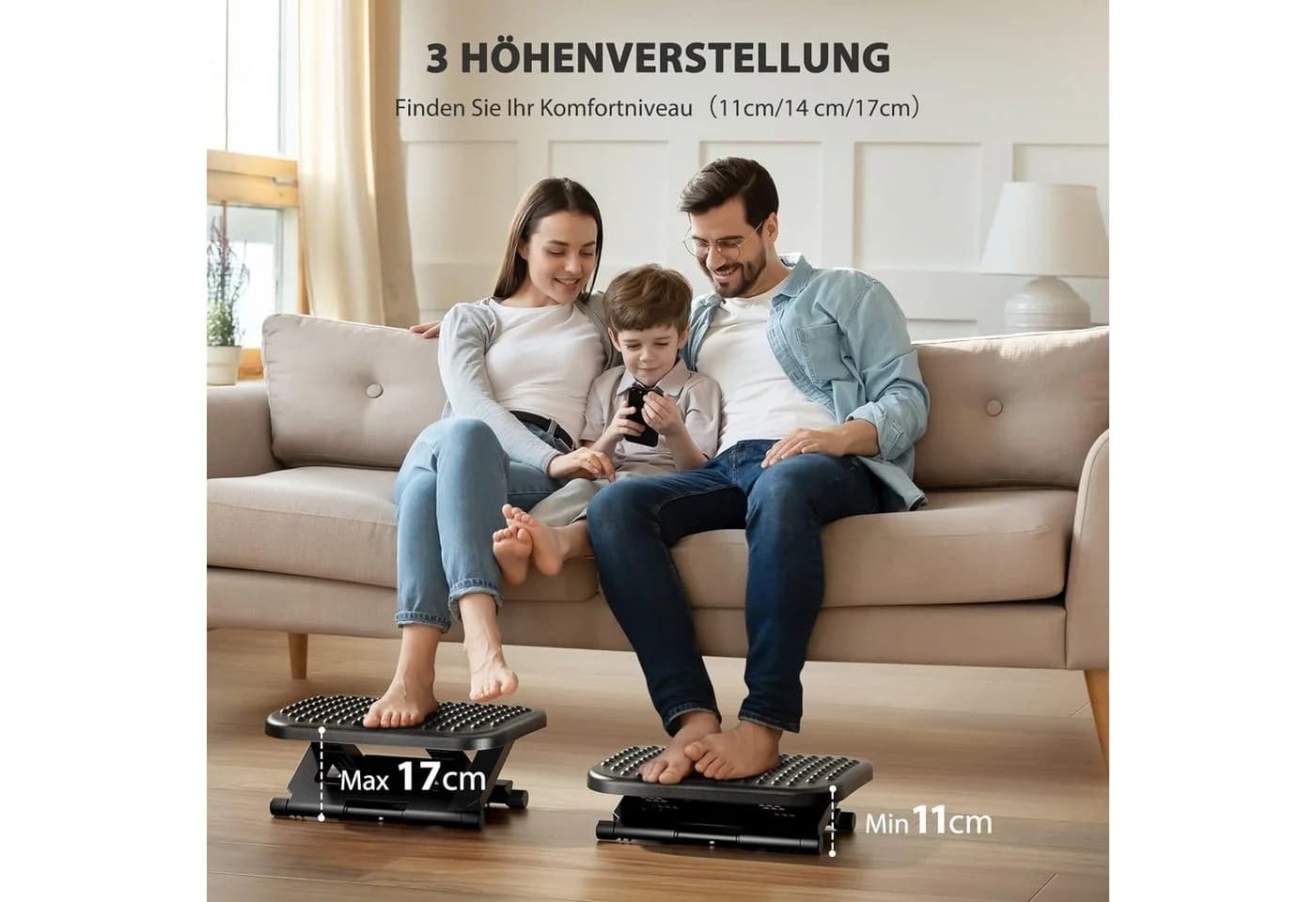 TUWENA Fußstütze höhen- & winkelverstellbar Schwarz - Bild 5