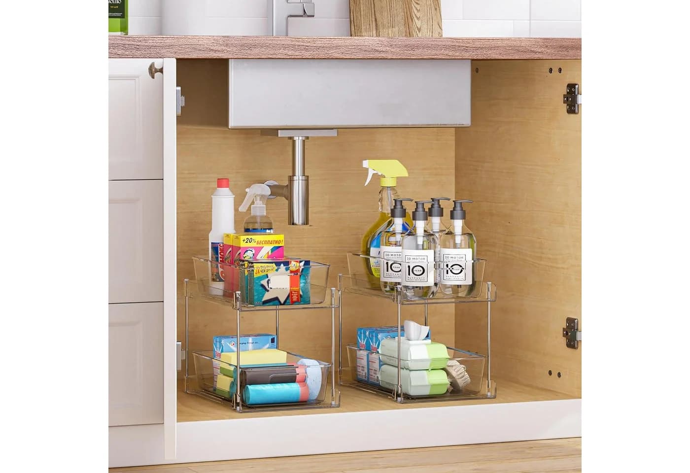 TUWENA Organizer Multifunktionale Spülschrank Doppelschicht Unterschrank