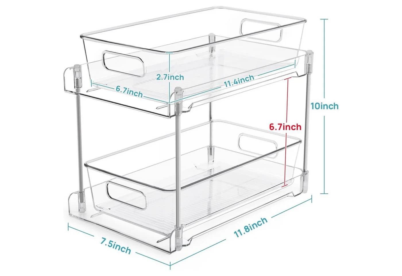 TUWENA Organizer Multifunktionale Spülschrank Doppelschicht Unterschrank - Bild 5