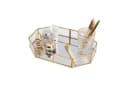 TUWENA Duschregal Verspiegeltes Tablett Gold - Make-up Organizer Bild 2