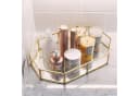 TUWENA Duschregal Verspiegeltes Tablett Gold - Make-up Organizer Bild 4