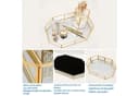 TUWENA Duschregal Verspiegeltes Tablett Gold Retro Make-up Organizer Bild 3