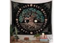 TUWENA Wandteppich Baum des Lebens Mondphasen Tapestry Bunt Bild 5