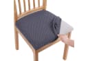 TUWENA Stuhlbezug Stretch Dunkelgrau 2-er Set für Esszimmerstühle Bild 2