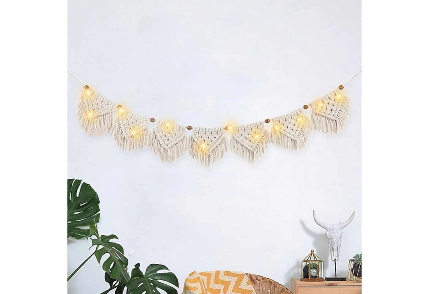 TUWENA Wandteppich Boho Deko Makramee Wandbehang - Bild 2