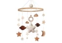 TUWENA Windspiel Mobile Baby Bettglocke mit Sternen Cremefarben Bild 2