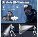 TUWENA LED Stirnlampe 5 LED 6 Modi Kopflampe Schwarz Wiederaufladbar Bild 1