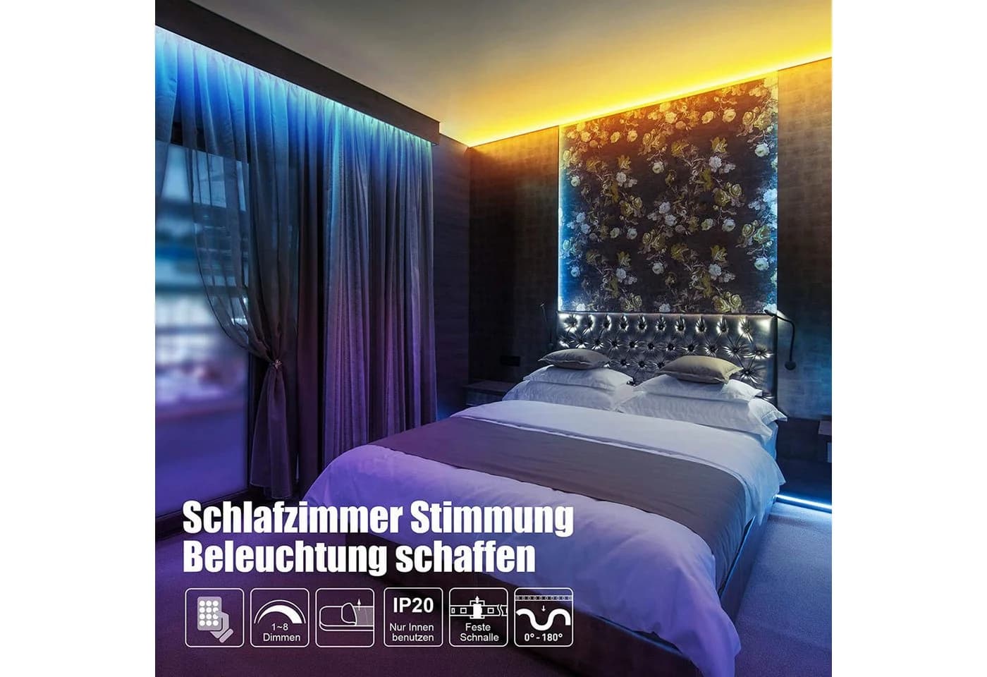TUWENA LED Streifen 5M RGB Bluetooth Musik Sync Dimmbar