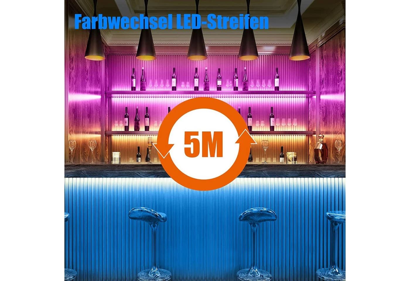 TUWENA LED Streifen 5M RGB Bluetooth Musik Sync Dimmbar - Bild 4