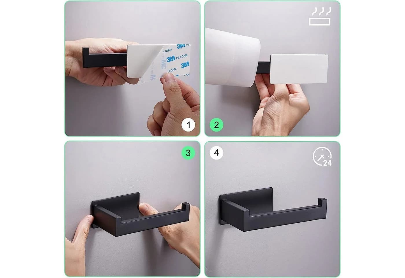 TUWENA Toilettenpapierhalter Selbstklebend Edelstahl - Bild 5