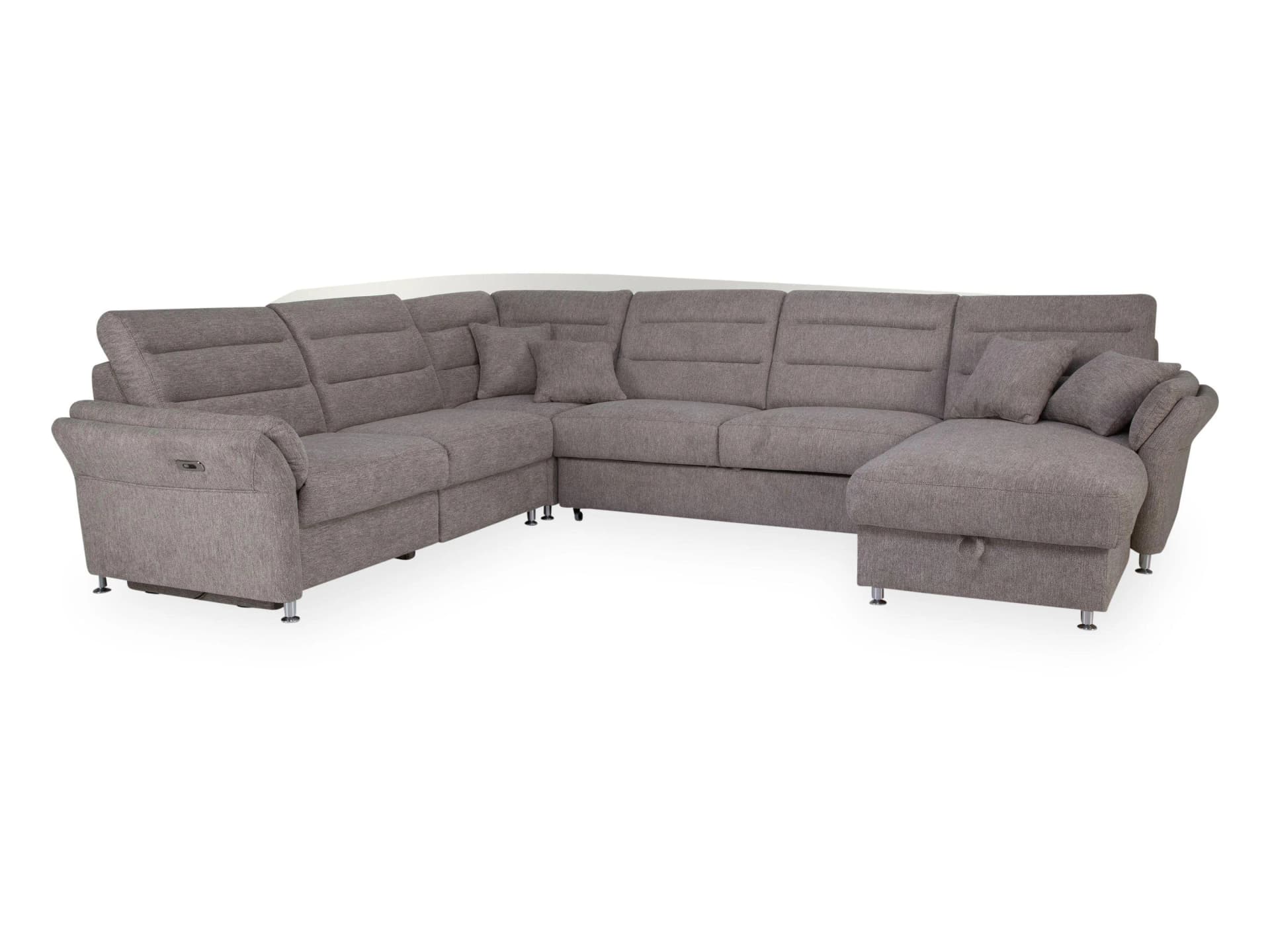 Wohnlandschaft HARPER MELIDES Stoff 3-Sitzer Schlaffunktion