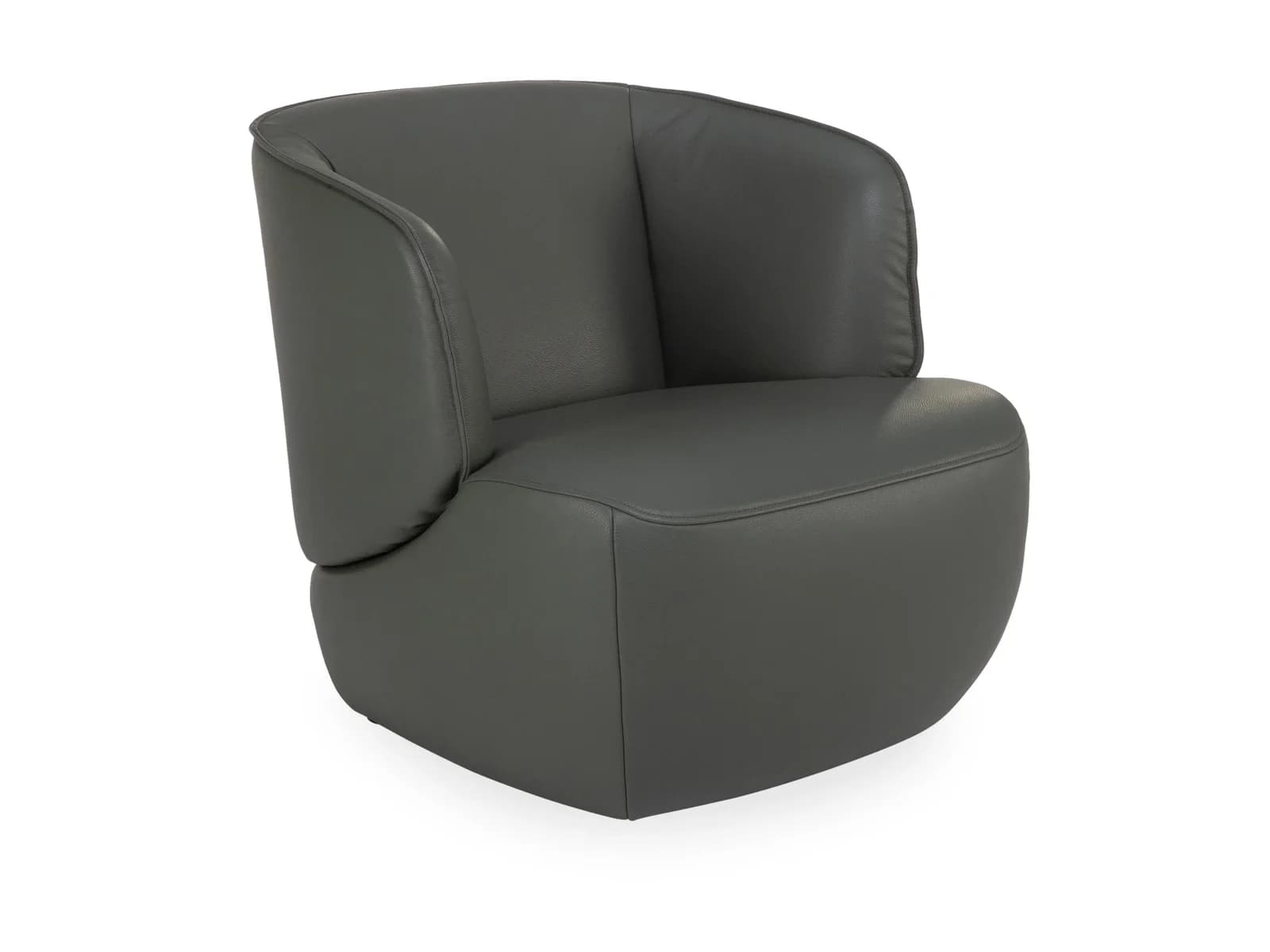 Sessel ROLF BENZ 384 Leder Grau Modern