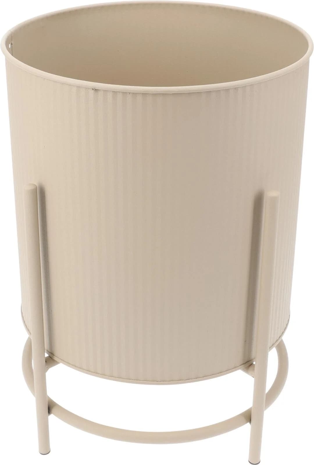 Übertopf auf Fuß Zink Beige