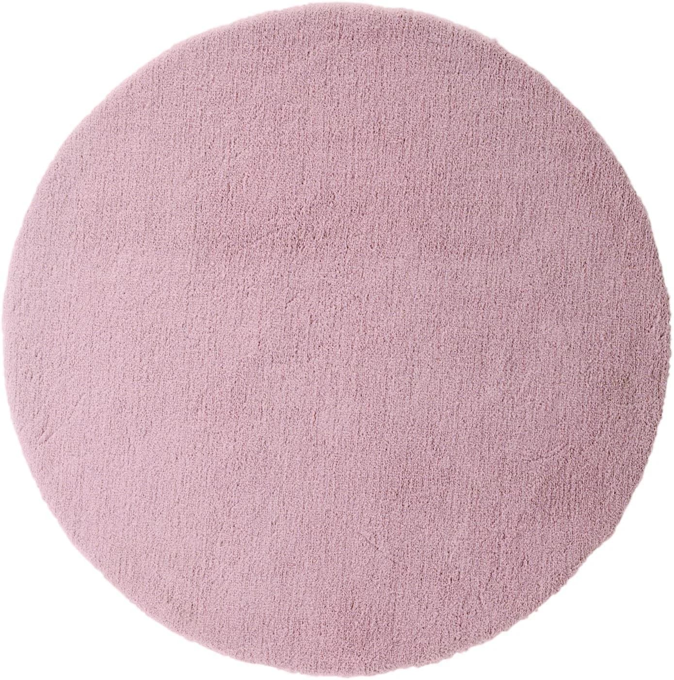 HEINE HOME Teppich Lila Mauve 180cm Rund Microfaser